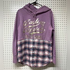 Reconstructed AE American Eagle hoodie and flannel